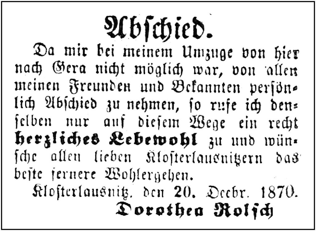 1870-12-20 Kl Abschied Rolsch